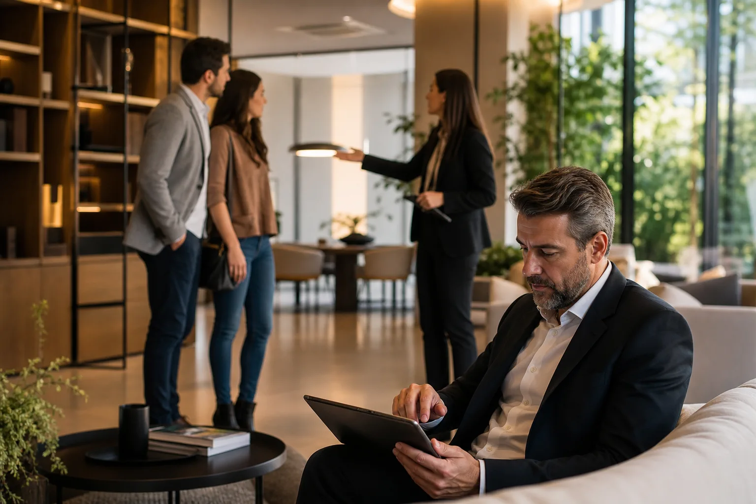 Reunião estratégica para aumentar vendas de imóveis e performance comercial