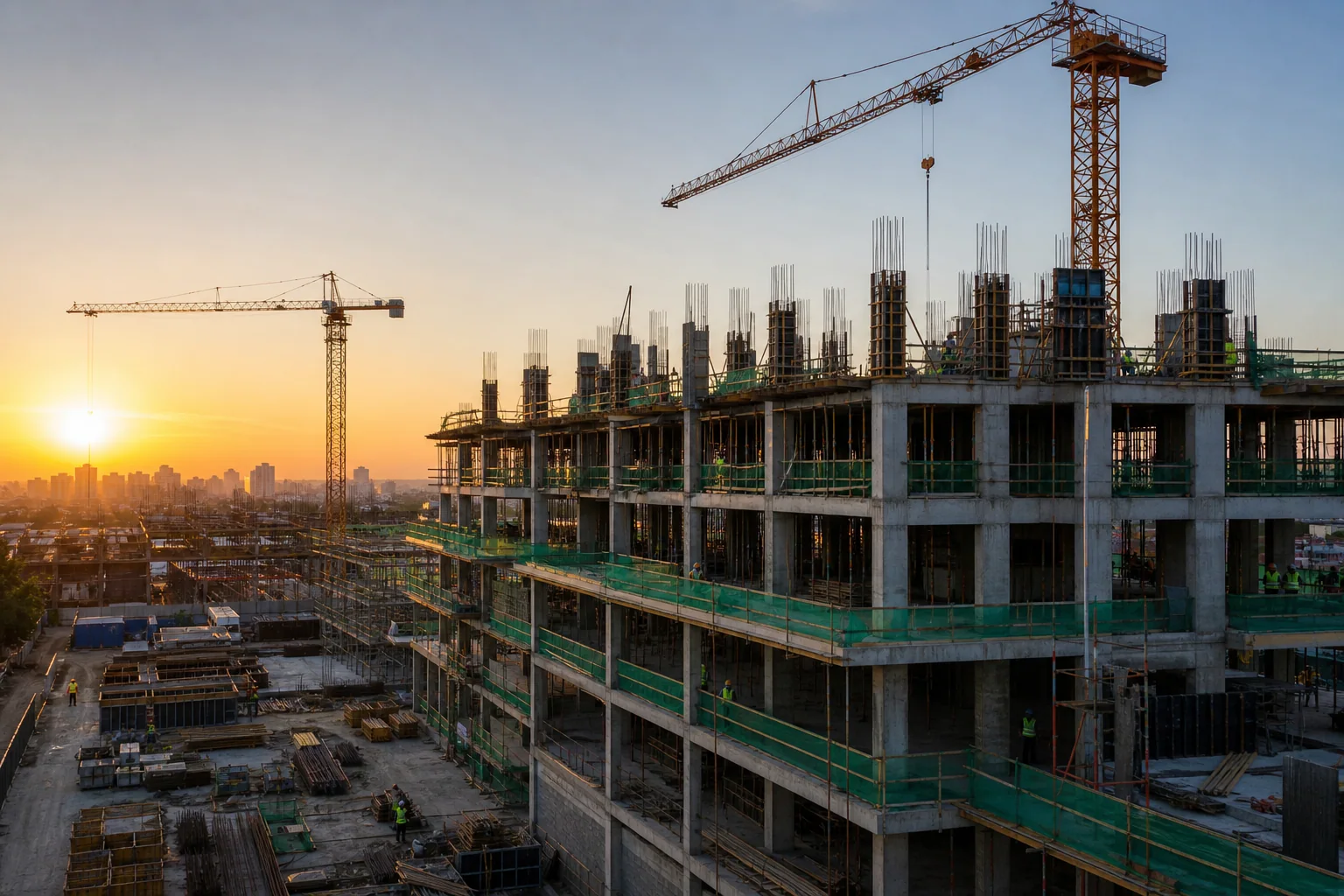 Estrutura de empreendimento residencial em construção
